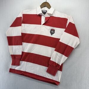 Vintage New Mexico University Rugby Shirt men's XL Red White Lobos Retro y2k